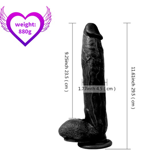 Realistik Zenci King Size 30 Cm Uzun Kaln Penis Et Dokusu Dildo