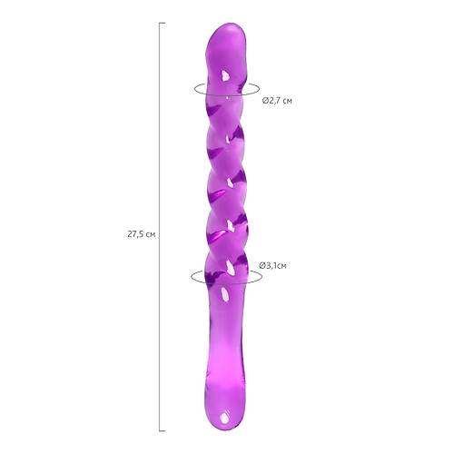 A-Toys by RED ift tarafl Jel Dildo  Tanza, TPE, mor, 27,5 cm