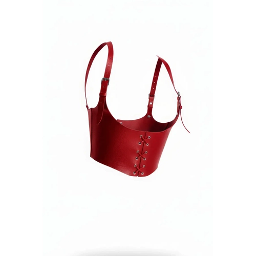 Omuzdan Ask�l� K�rm�z� Korse Kad�n Kemer, K�rm�z� Kad�n Deri Kemer - APFT1428