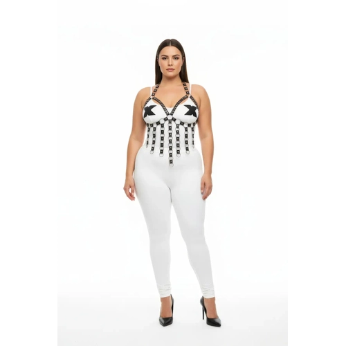 B�y�k Beden Kad�n G���s Harness Lastik, ��k ve Halka Detayl� - APFT567