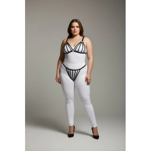B�y�k Beden Siyah Kad�n Harness Tak�m Lastik Fantezi Aksesuar - APFT555