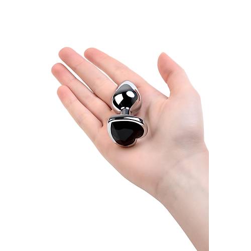 Metal by TOYFA Anal Plug, Metal, gm, siyah kristalli, 7 cm,  2,7 cm, 50 g