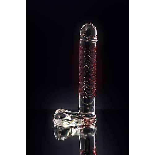 Gereki olmayan yapay penis Sexus Glass, cam, transparan, 16 cm