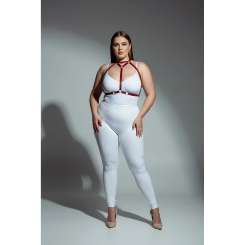 B�y�k Beden K�rm�z� Kad�n Deri Harness Tak�m ��k Fantazi V�cut Aksesuar� - APFT245