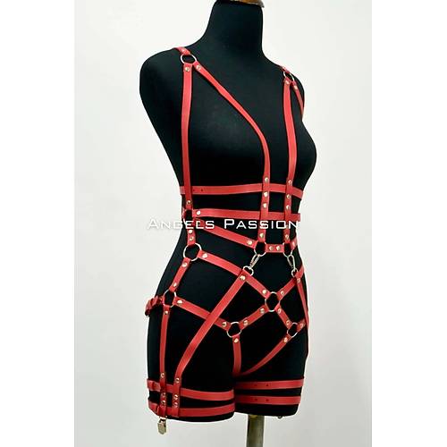 Deri Body Harness, Deri Dans Kostm, Pole Dans Kostm - APFT502