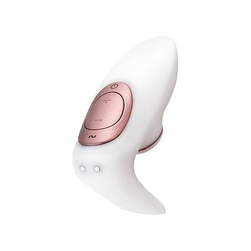 Satisfyer Pro 4 Couples iftler in Vakum Dalgal Vibratr, silikon, beyaz, 19,5 cm