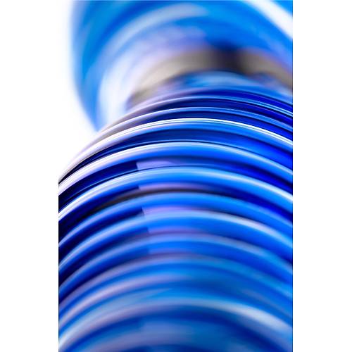 ift tarafl yapay penis Sexus Glass, cam, mavi, 17 cm