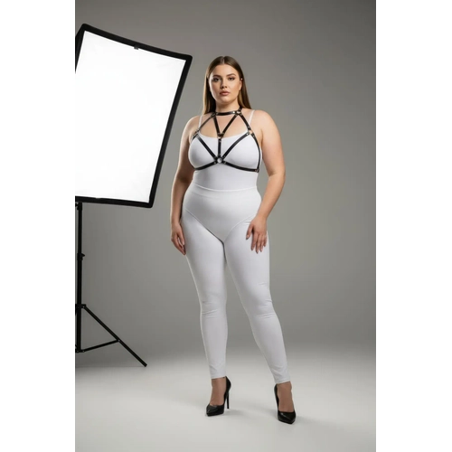 B�y�k Beden Siyah Kad�n Deri G���s Harness Fantazi Aksesuar� - APFT244