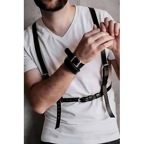 Erkrk Seksi Deri G���s Harness - APFTM126