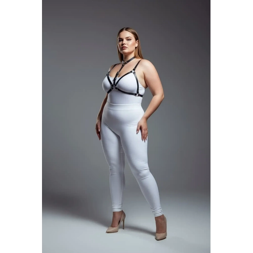 B�y�k Beden Siyah Kad�n Harness Tak�m ��k Deri G���s Aksesuar� - APFT197