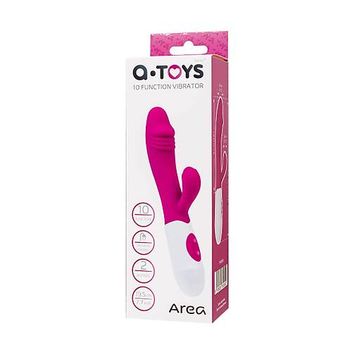 A-Toys by TOYFA  Area Klitoral Uyarc Vibratr, silikon, pembe, 19,5 cm