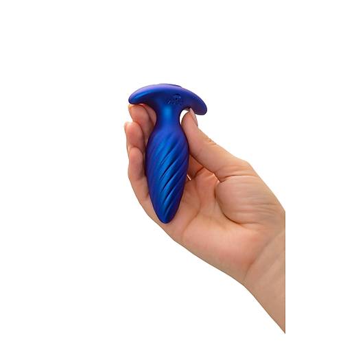 LEroina APP CLOSS Uygulama ve Kumanda Kontroll Silikon Titreimli Anal Vibratr  Mavi, 10,5 cm