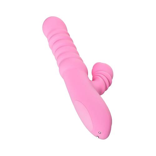 JOS Lixy Vibratr, Yukar ve Aa Fonksiyonlu, Silikon, Pembe, 23 cm