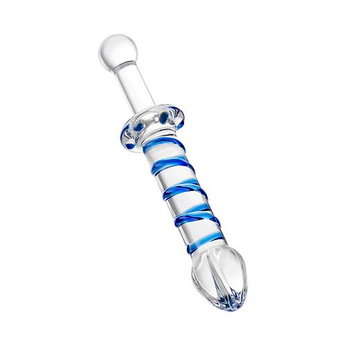 ift tarafl yapay penis Sexus Glass, cam, transparan, 22,5 cm