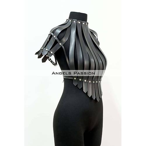 Crop Bstiyer Harness, Deri Gs Harness, Gmlek zeri Harness - APFT1257