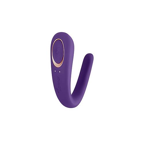 Satisfyer Double Classic iftler in Vibratr, silikon, mor, 18,5 cm