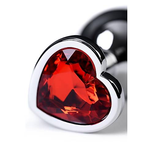 Metal by TOYFA  Anal Plug, Metal, gm, krmz kristalli, 7 cm,  2,7 cm, 50 g