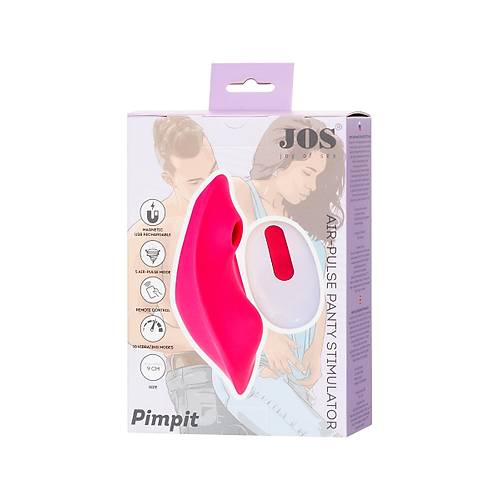 JOS Pimpit Kilot i Vakum Dalgas Vibratr, Silikon, Pembe, 9 cm