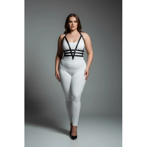 B�y�k Beden Siyah Kad�n Deri Harness Tak�m Ayarlanabilir Estetik Tasar�m - APFT237