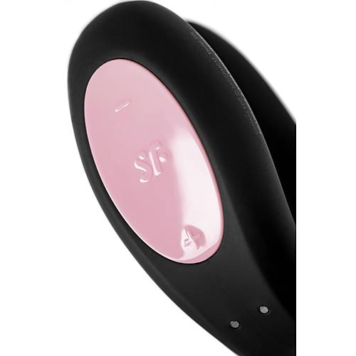 Satisfyer Double Fun Black iftler in Mini Vibratr, silikon, siyah, 18 cm