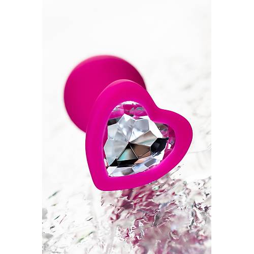 ToDo by RED Diamond Heart Anal Plug, silikon, pembe, 7 cm,  2 cm, 18 g