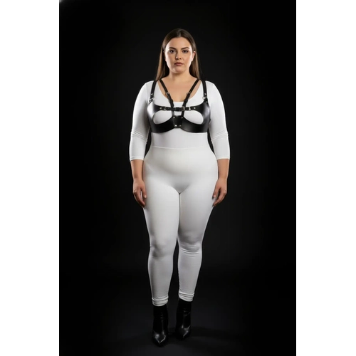 B�y�k Beden Siyah Kad�n Harness Tak�m Ayarlanabilir Deri V�cut Aksesuar� - APFT1377