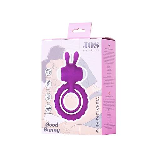 JOS GOOD BUNNY Penis Halkas, silikon, mor, 9 cm