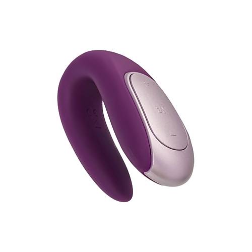 Satisfyer Double Fun Connect App Violet iftler in Mini Vibratr, silikon, mor, 18 cm