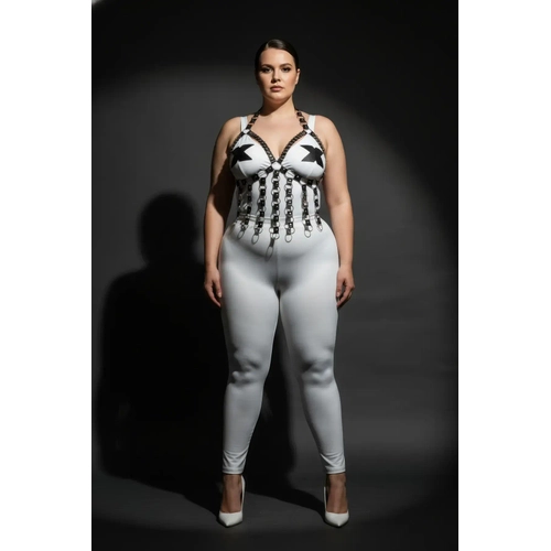 B�y�k Beden Kad�n G���s Harness Lastik, ��k ve Halka Detayl� - APFT567