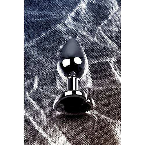 Metal by TOYFA Anal Plug, Metal, gm, siyah kristalli, 7 cm,  2,7 cm, 50 g