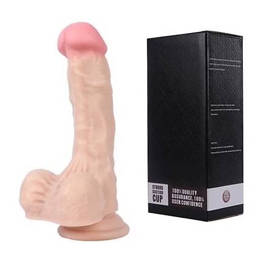 Jack 18 CM Gereki Kaln Realistik Penis Vantuzlu Testisli Dildo