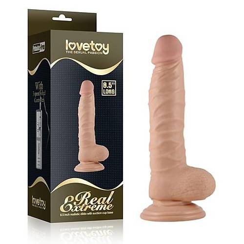 Real Extreme 22 cm Gl Vantuzlu Tam Realistik Dildo Penis