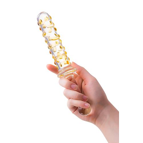 Sexus Glass ift Tarafl Cam Dildo, effaf, 25 cm