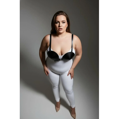 B�y�k Beden Siyah Kad�n Harness Tak�m Deri B�stiyer V�cut Aksesuar� - APFT250