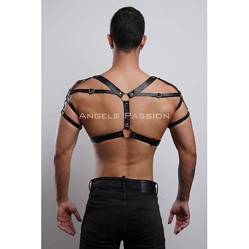 Erkek Harness, Erkek PartyWear, Deri Erkek Parti Elbise Aksesuar - APFTM6