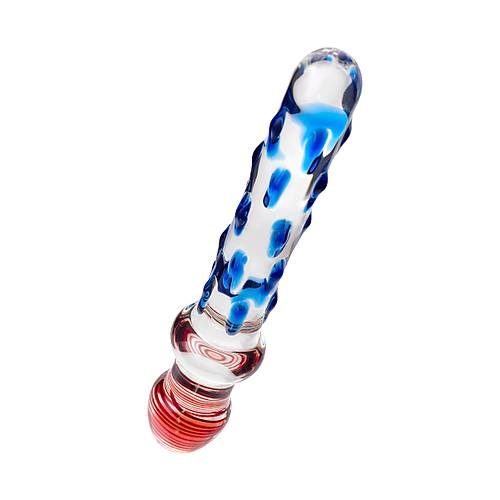 Sexus Glass ift Tarafl Cam Dildo, effaf, 20 cm