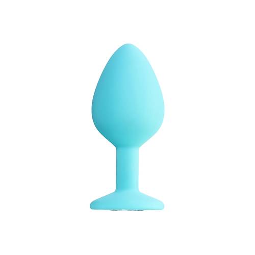 ToDo by RED Brilliant Anal Plug, silikon, mavi, 8 cm,  3 cm, 50 g