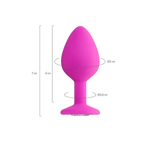 ToDo by RED Brilliant Anal Plug, silikon, pembe, 8 cm,  3 cm, 50 g