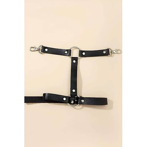 Tek Bacak Deri Jartiyer Harness - APFT962