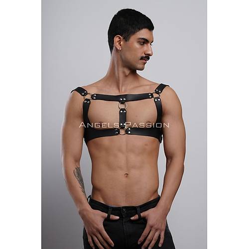 Erkek Parti Aksesuar, Clubwear, Deri Gs Harness, Erkek Fantezi Giyim - APFTM116