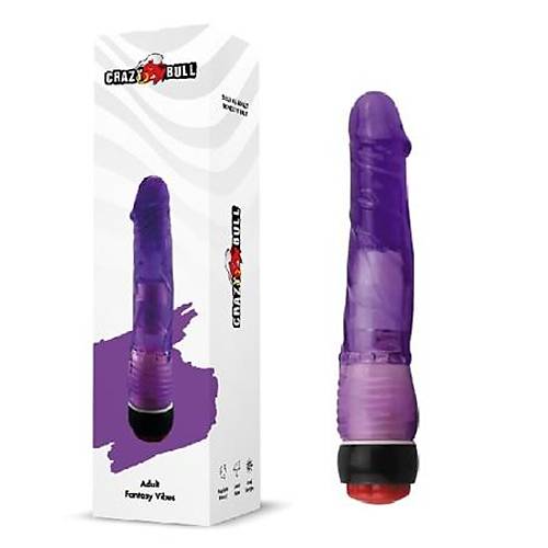 Vibes 18 Cm Titreimli Mor Jel Anal Vibratr Dildo Penis