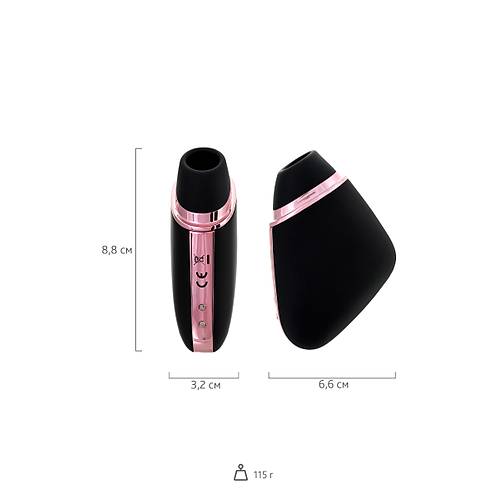 Satisfyer Love Triangle Vakum Dalgas Klitoral Stimlatr, Silikon, Siyah, 8,8 cm