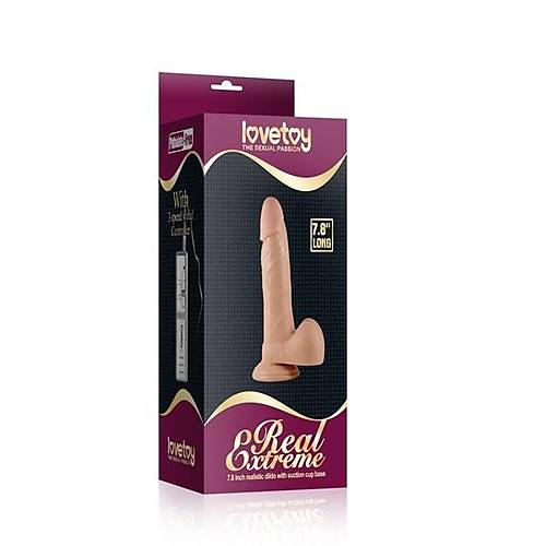 Lovetoy Real Extreme Testisli Kaln Realistik Penis Dildo 20 CM