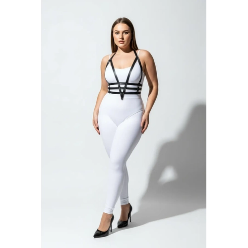 B�y�k Beden Siyah Kad�n Deri Harness Tak�m Ayarlanabilir Estetik Tasar�m - APFT237
