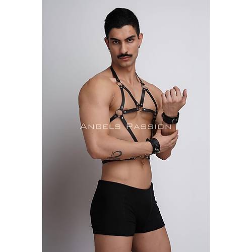 Erkek Deri Gs Harness, Erkek Fantazi Giyim, Erkek Parti Giyim - APFTM75