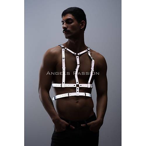 Reflektrl (Karanlkta Parlayan) Gs Harness, Clubwear, Tarz Erkek Vcut Aksesuar - APFTM40