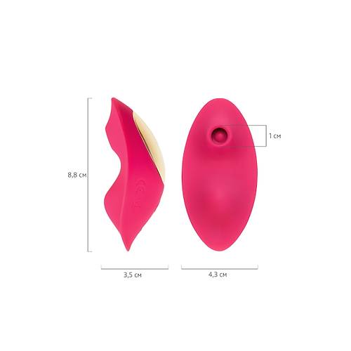 JOS Pimpit Kilot i Vakum Dalgas Vibratr, Silikon, Pembe, 9 cm