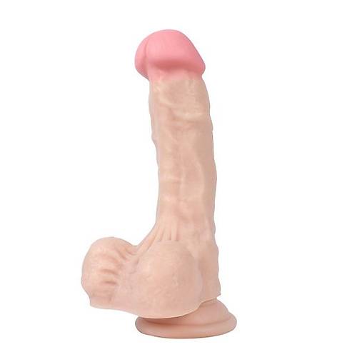 Jack 18 CM Gereki Kaln Realistik Penis Vantuzlu Testisli Dildo