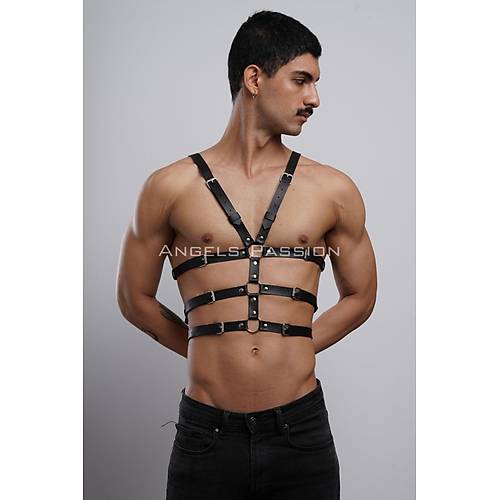 Erkek  Giyim Seksi Fantazi Giyim - Erkek Deri Fantazi Giyim - Seksi Erkek Deri Harness - APFTM38