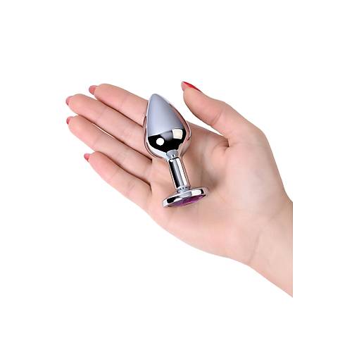 Metal by  Anal Plug, Metal, gm, mor kristalli, 8 cm,  3,4 cm, 85 g